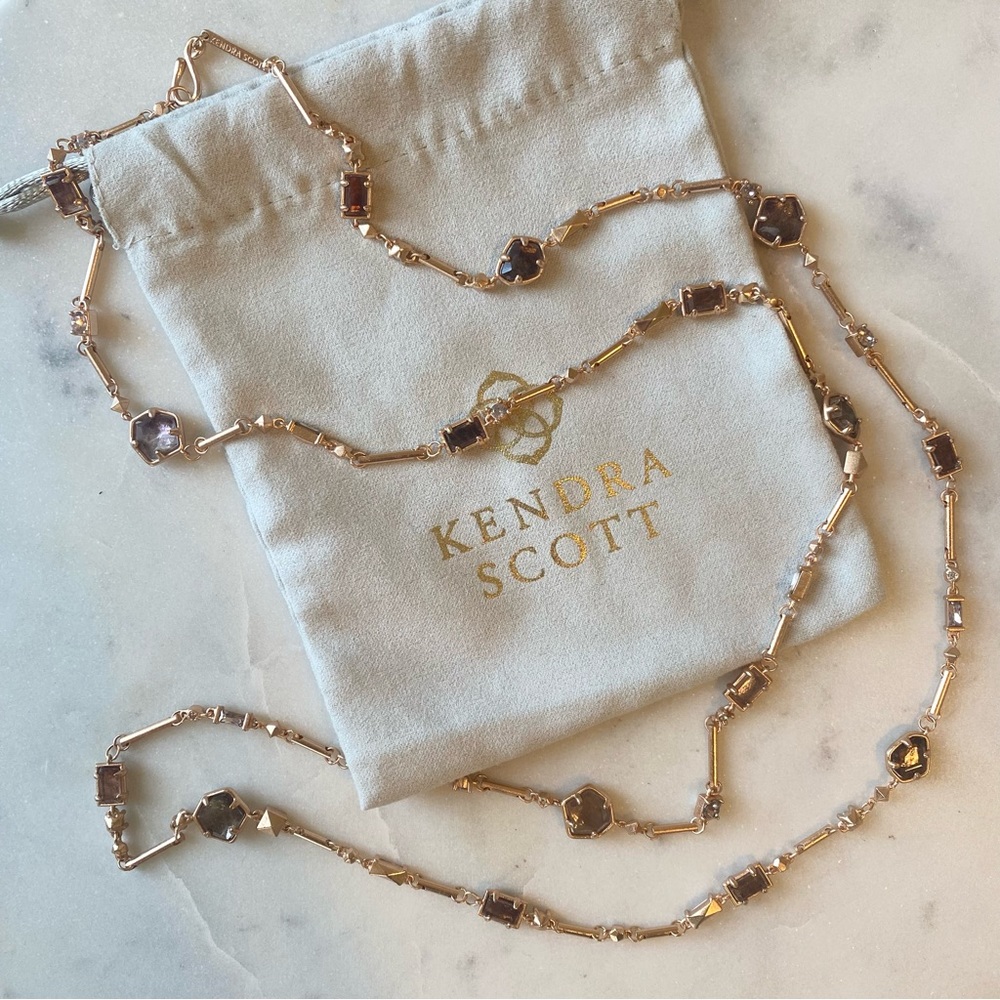 Kendra Scott Yazmin Rose Gold Long Necklace